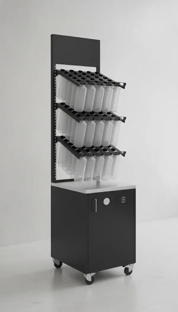 Zumex USA 10256 BOTTLE RACK BLACK DISPLAY