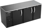 Beverage Air BB78HC-1-F-B Commercial Back Bar Refrigerator – Food-Rated, 3-Door, 79″ Black Exterior