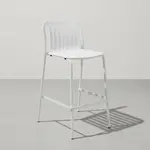 BFM PHKWBS-WH Key West Stacking Bar Stool with Vertical Slats