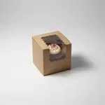 BOXIT CORPORATION 4X4X4 Cupcake/Bakery Box with Window - 100 Count