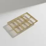 BOXIT CORPORATION Candy Box Tray with 6 Square Cavities - Gold