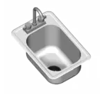 Eagle Group SR12-14-9.5-1 Self-Rimming 20 Gauge Type 304 Stainless Steel 12" x 14" x 9-1/2" 1 Compartment Drop-In Sink / Deck Mounted Gooseneck Faucet