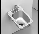 Eagle Group SR12-14-9.5-1 Self-Rimming 20 Gauge Type 304 Stainless Steel 12" x 14" x 9-1/2" 1 Compartment Drop-In Sink / Deck Mounted Gooseneck Faucet