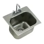 Eagle Group SR12-14-9.5-1 Self-Rimming 20 Gauge Type 304 Stainless Steel 12" x 14" x 9-1/2" 1 Compartment Drop-In Sink / Deck Mounted Gooseneck Faucet