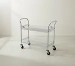 Eagle Group WBC1836C-2B Open Base Chrome 2 Shelf Utility Cart, with 4" casters - 18" x 36" x 4 1/2"