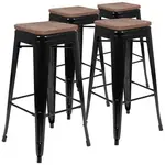 Flash Furniture 4-ET-31320W-30-BK-R-GG