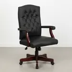 Flash Furniture 801L-LF0005-BK-LEA-GG