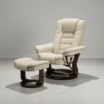 Flash Furniture BT-7818-BGE-GG Swivel Recliner with Ottoman