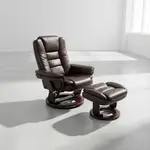 Flash Furniture BT-7818-BN-GG Swivel Recliner with Ottoman