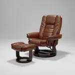 Flash Furniture BT-7818-VIN-GG Swivel Recliner with Ottoman