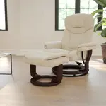 Flash Furniture BT-7821-BGE-GG Swivel Recliner with Ottoman