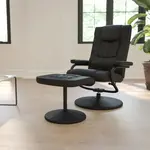 Flash Furniture BT-7862-BK-GG Swivel Recliner with Ottoman