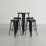 Flash Furniture CH-51080BH-4-30SQST-BK-GG