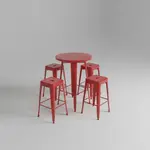 Flash Furniture CH-51080BH-4-30SQST-RED-GG