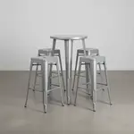 Flash Furniture CH-51080BH-4-30SQST-SIL-GG