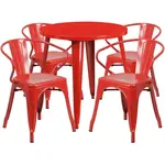 Flash Furniture CH-51090TH-4-18ARM-RED-GG