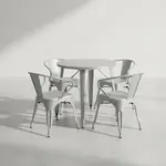 Flash Furniture CH-51090TH-4-18ARM-SIL-GG