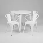 Flash Furniture CH-51090TH-4-18ARM-WH-GG