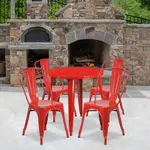 Flash Furniture CH-51090TH-4-18CAFE-RED-GG