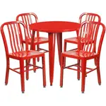 Flash Furniture CH-51090TH-4-18VRT-RED-GG
