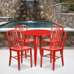 Flash Furniture CH-51090TH-4-18VRT-RED-GG