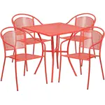 Flash Furniture CO-28SQ-03CHR4-RED-GG