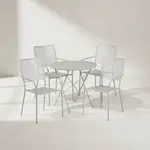 Flash Furniture CO-30RDF-02CHR4-SIL-GG