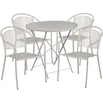 Flash Furniture CO-30RDF-03CHR4-SIL-GG