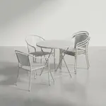 Flash Furniture CO-30RDF-03CHR4-SIL-GG