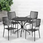 Flash Furniture CO-35RD-02CHR4-BK-GG