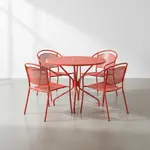 Flash Furniture CO-35RD-03CHR4-RED-GG