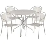 Flash Furniture CO-35RD-03CHR4-SIL-GG