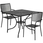 Flash Furniture CO-35SQ-02CHR2-BK-GG