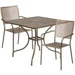 Flash Furniture CO-35SQ-02CHR2-GD-GG