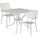 Flash Furniture CO-35SQ-02CHR2-SIL-GG