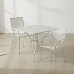 Flash Furniture CO-35SQ-02CHR2-SIL-GG