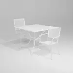 Flash Furniture CO-35SQ-02CHR2-WH-GG