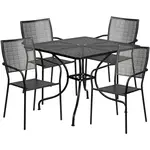 Flash Furniture CO-35SQ-02CHR4-BK-GG