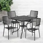 Flash Furniture CO-35SQ-02CHR4-BK-GG