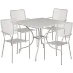 Flash Furniture CO-35SQ-02CHR4-SIL-GG