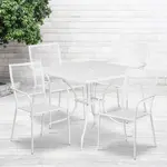Flash Furniture CO-35SQ-02CHR4-WH-GG