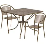 Flash Furniture CO-35SQ-03CHR2-GD-GG