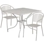 Flash Furniture CO-35SQ-03CHR2-SIL-GG
