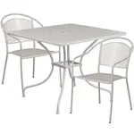Flash Furniture CO-35SQ-03CHR2-SIL-GG