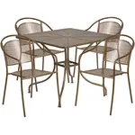 Flash Furniture CO-35SQ-03CHR4-GD-GG