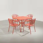 Flash Furniture CO-35SQ-03CHR4-RED-GG