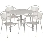 Flash Furniture CO-35SQ-03CHR4-SIL-GG