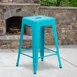 Flash Furniture ET-BT3503-24-CB-GG Bar Stool - Crystal Blue/Teal