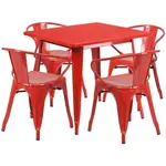 Flash Furniture ET-CT002-4-70-RED-GG