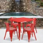 Flash Furniture ET-CT002-4-70-RED-GG